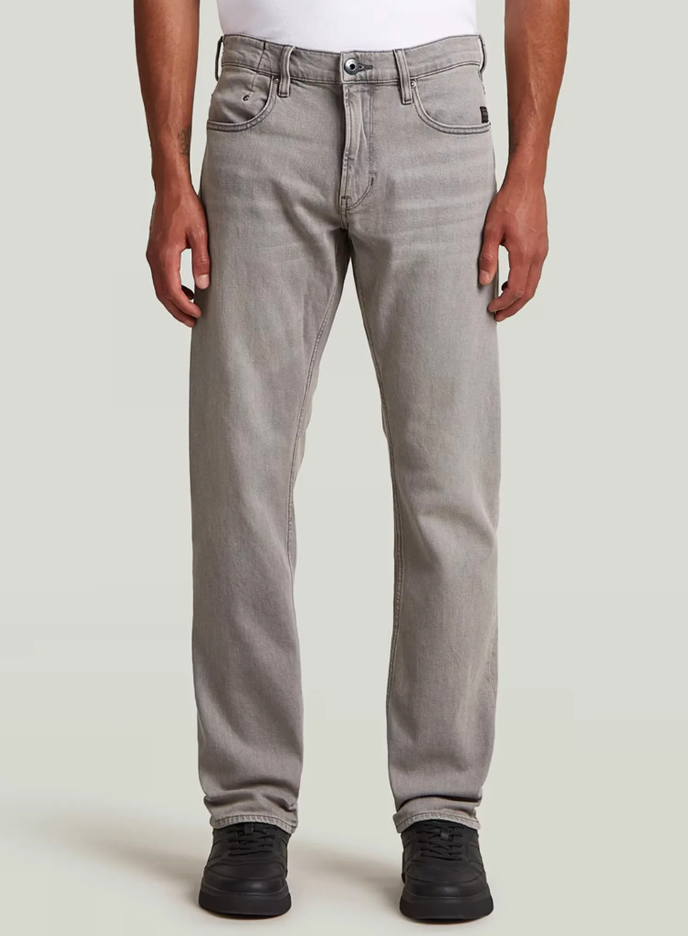 NWT G-Star Mens Jeans 31x32 Mosa Straight Faded Moonstone Gray Stretch Denim